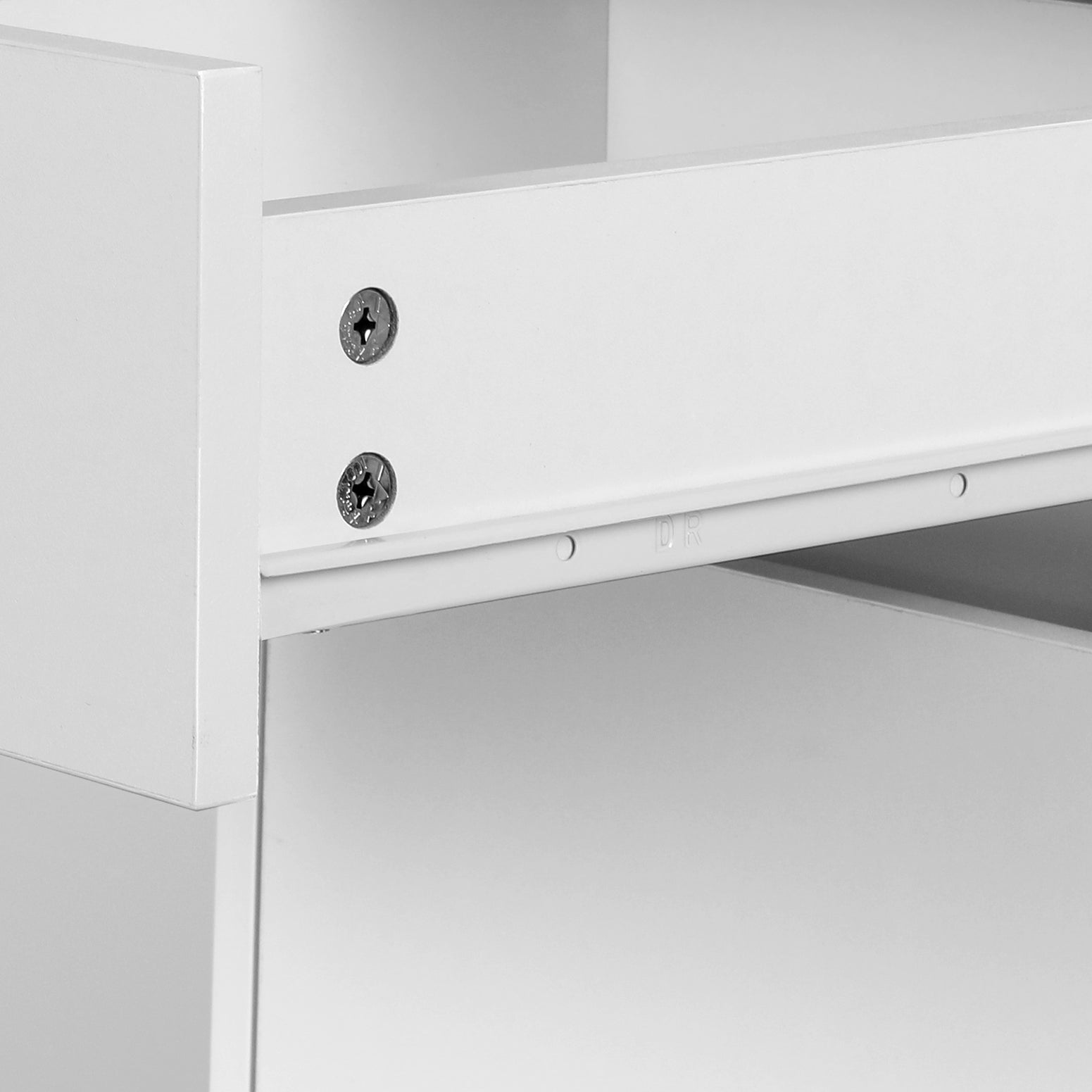 Camden Computer Desk with Drawer & Bookshelf Cabinet – White