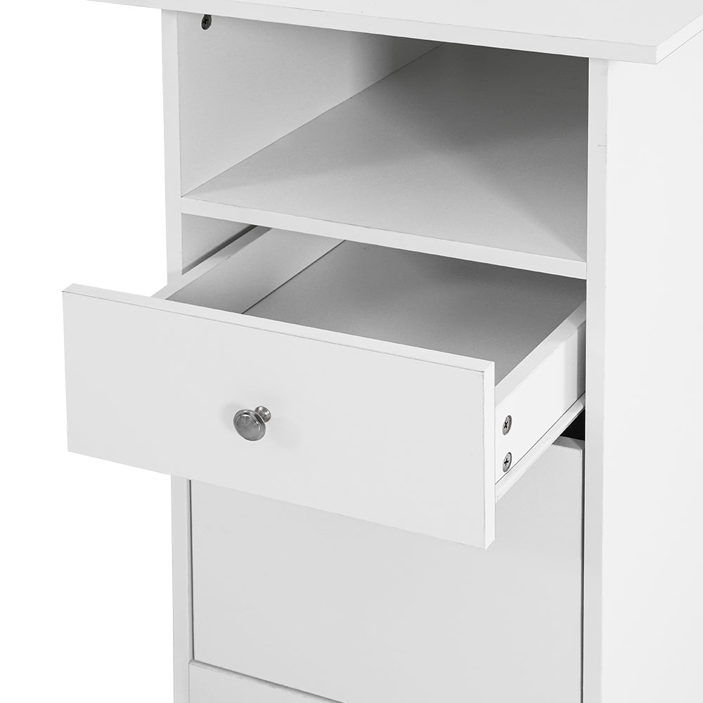 Quinton Computer Desk with Storage – White – 150 cm
