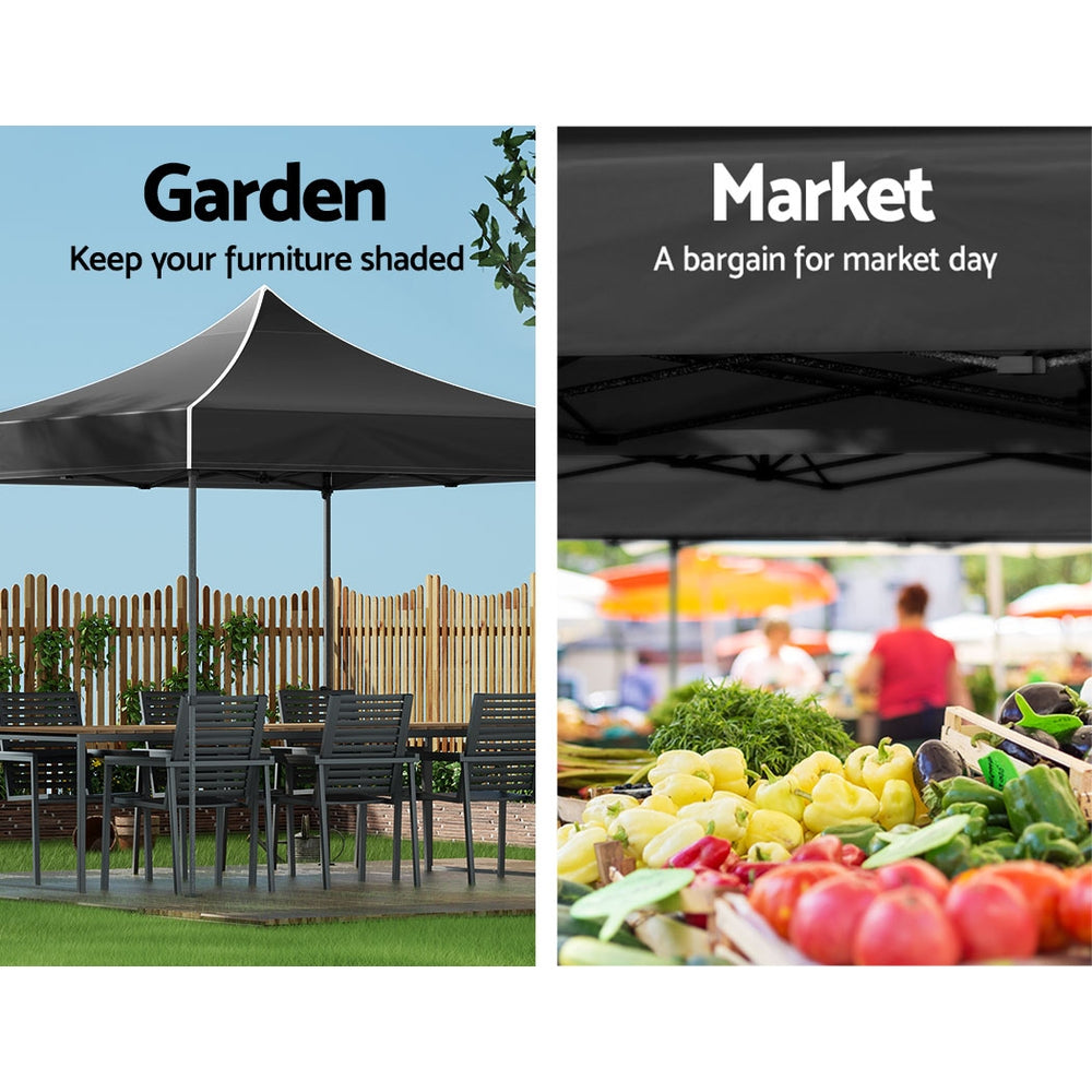 Kairo Pop Up Gazebo – Black – 3 x 3 m