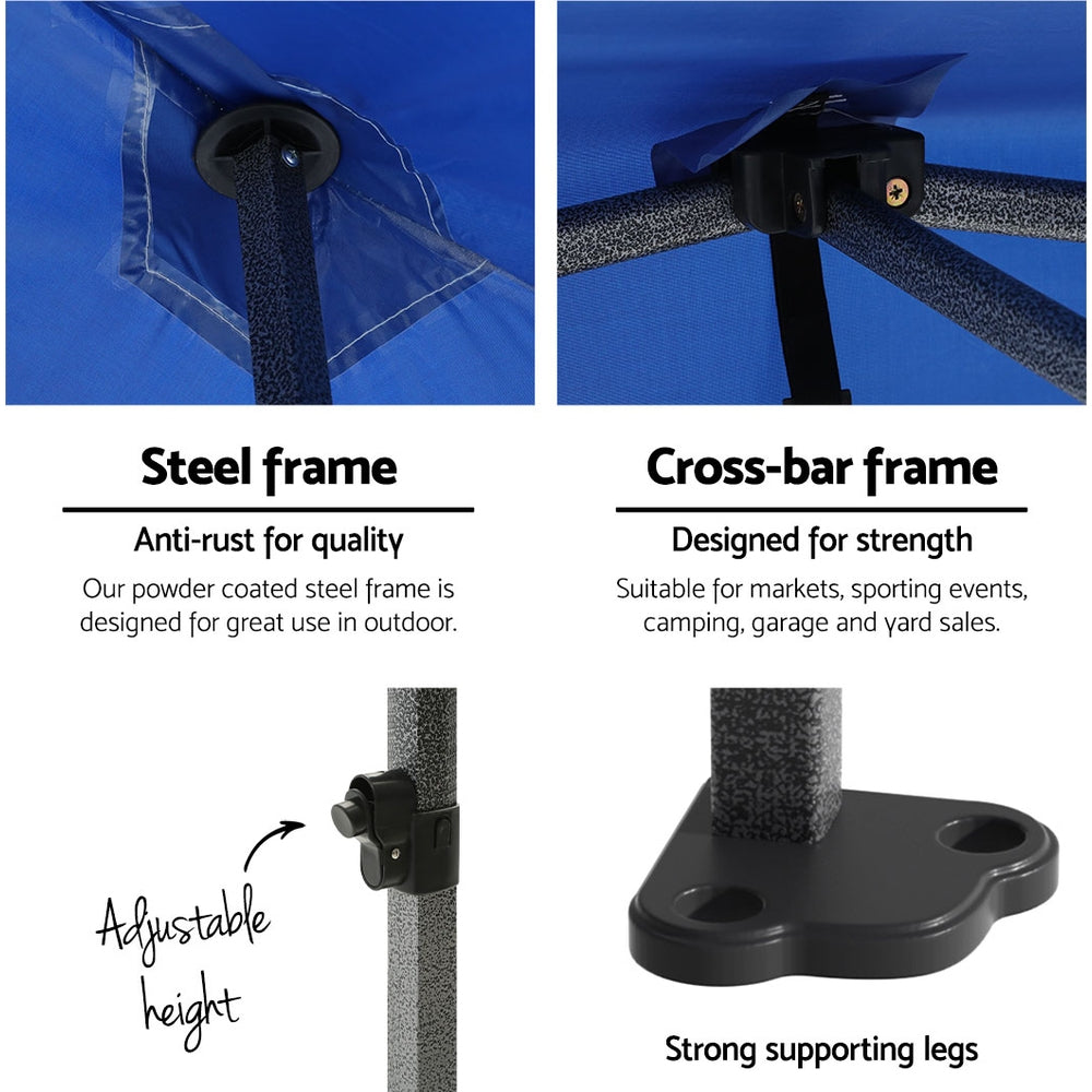 Hudson Pop Up Gazebo – Blue – 3m x 3m