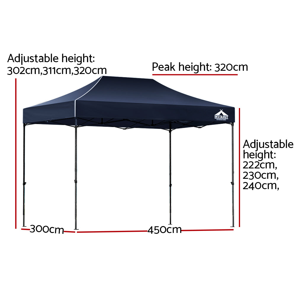 Callan Pop-Up Outdoor Gazebo – Blue – 3 × 4.5 m