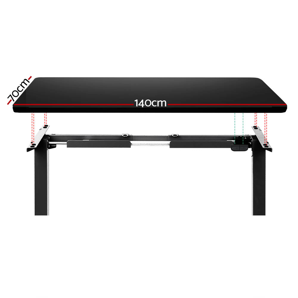 Alderon Electric Sit Stand Desk – Black – 140 cm