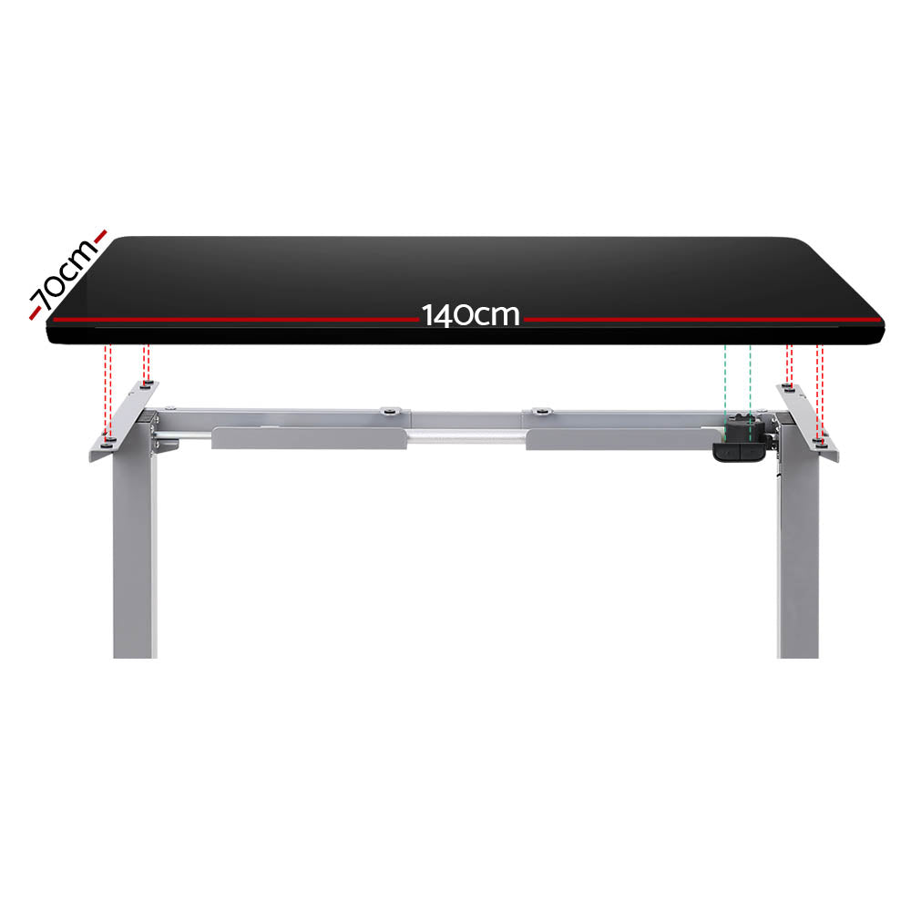 Veron Electric Sit Stand Desk – Black – 140 cm