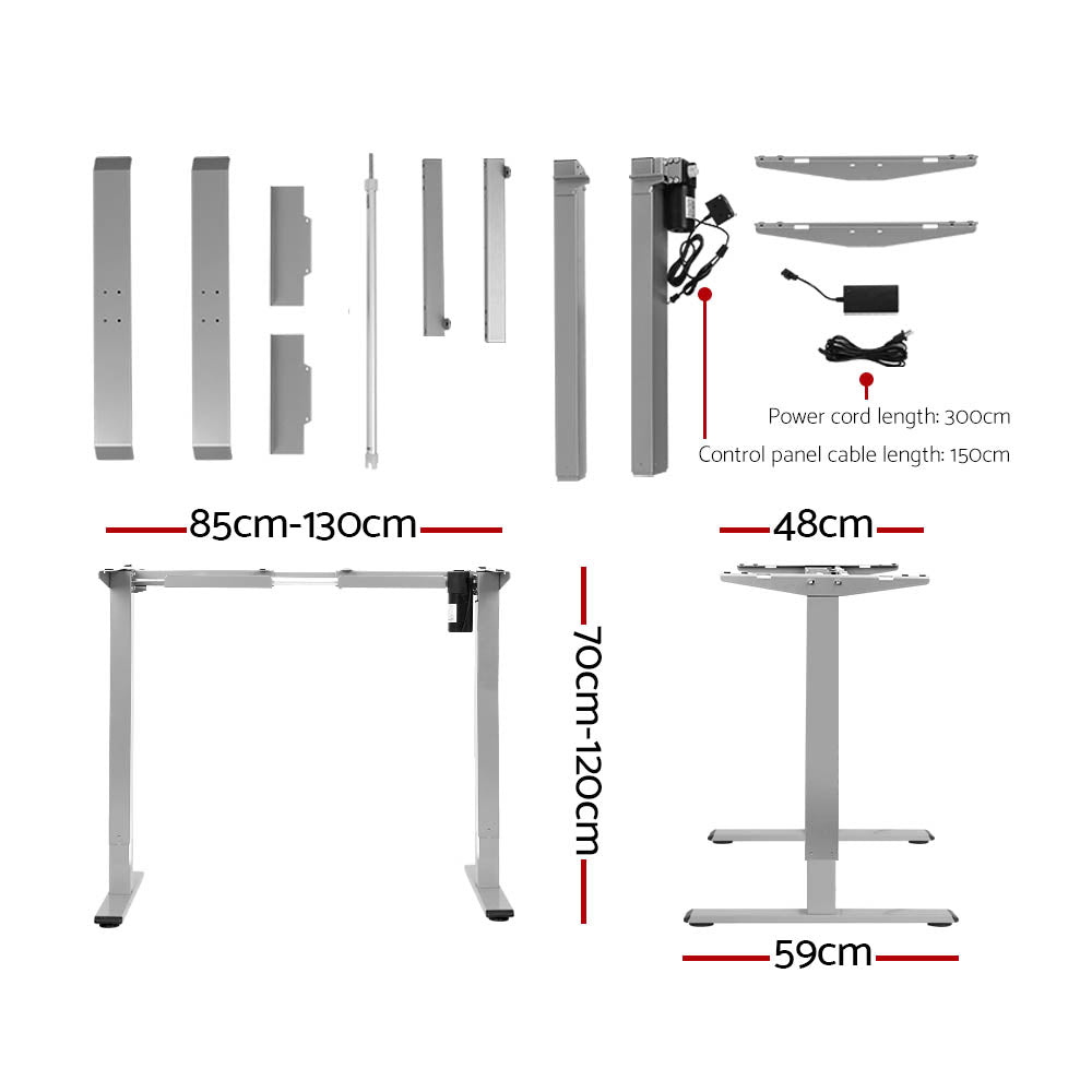 Veron Electric Sit Stand Desk – Brown – 140 cm
