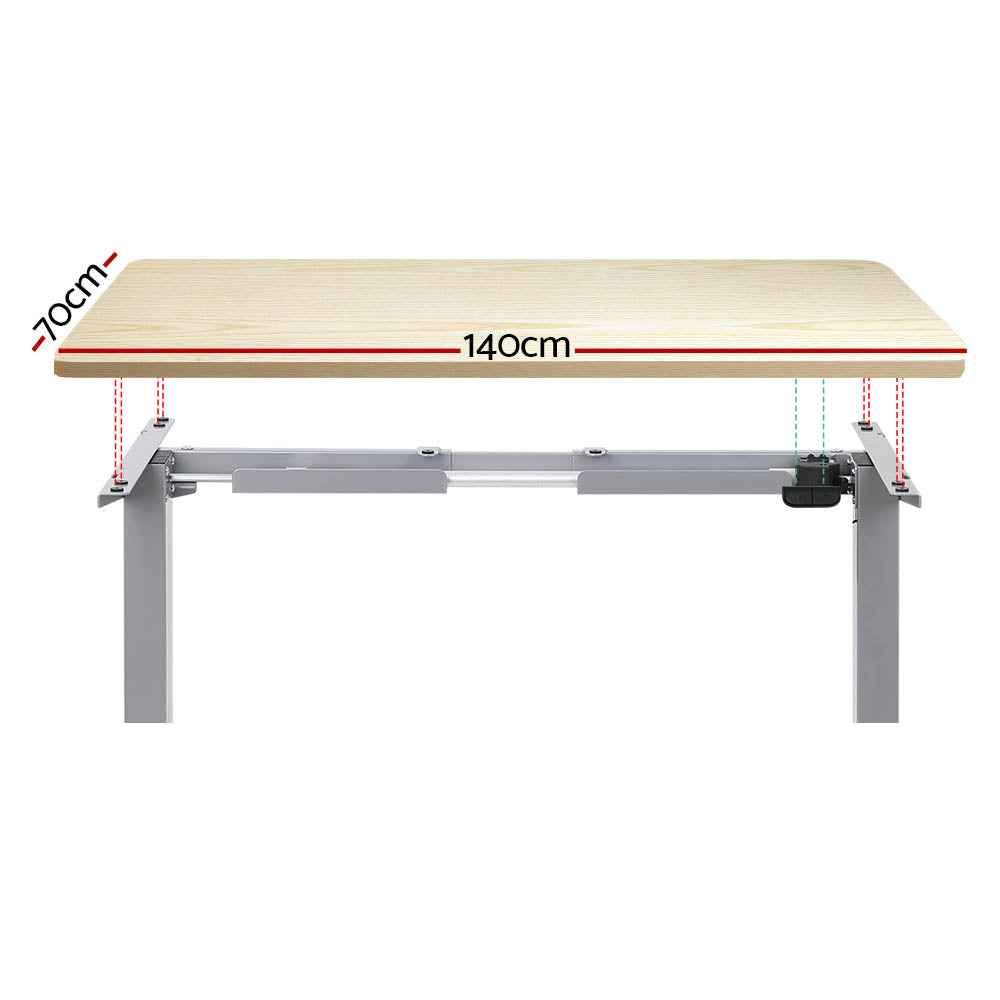 Veron Electric Sit Stand Desk – Brown – 140 cm