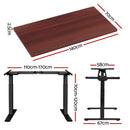 Motorised Standing Desk – Dual Motor, Walnut 140cm