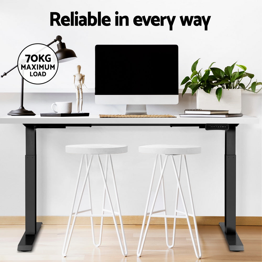 Alderon Electric Sit Stand Desk – Black & White – 120 cm