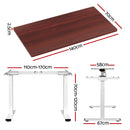 Motorised Standing Desk – Dual Motor, Walnut Finish 140cm