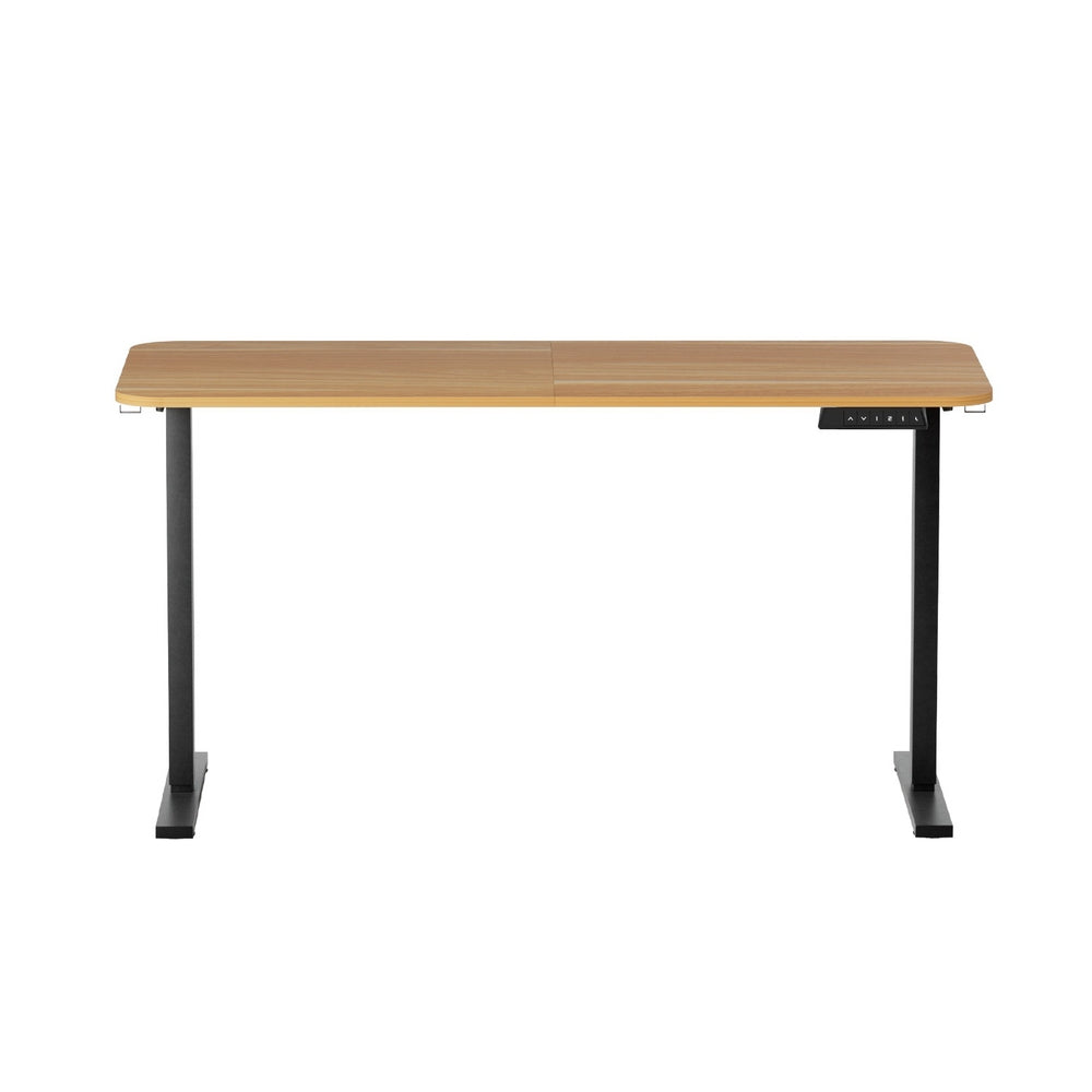 Meridian Electric Sit Stand Desk – Brown & Black – 140 cm