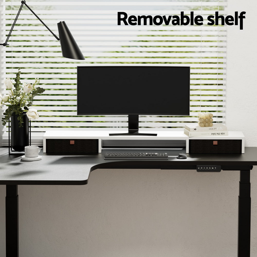 Kairos Desktop Storage Rack – White – 120 cm