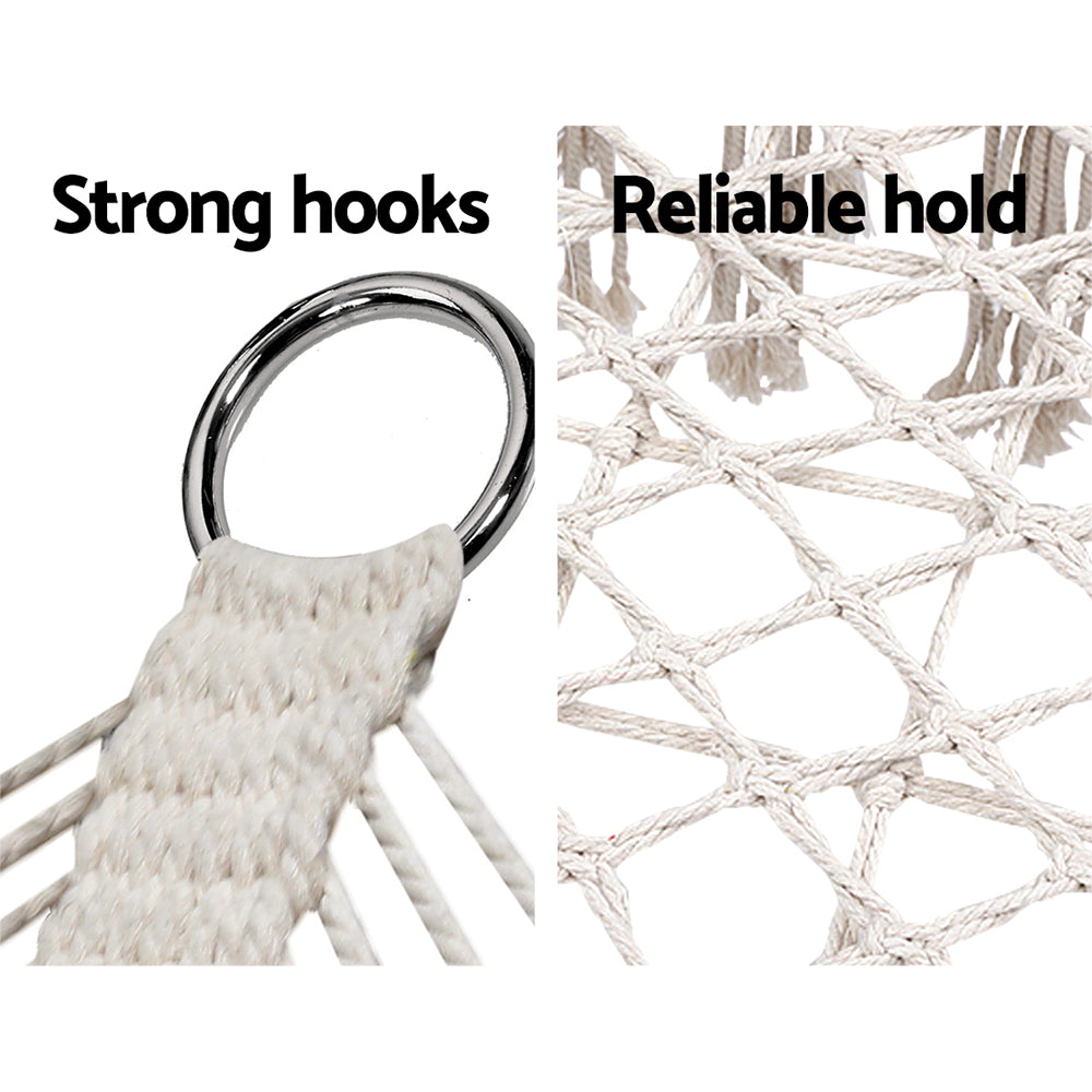 Serano Portable Camping Hammock – Cream – 2 Person