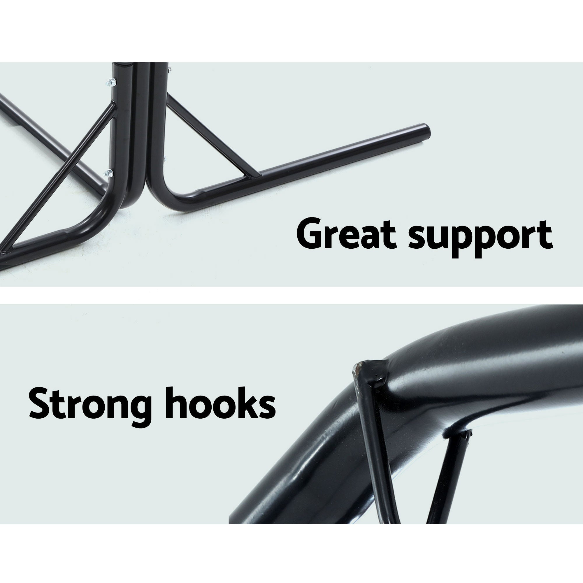 Serano Hammock Chair with Stand – Grey – 2 Seater