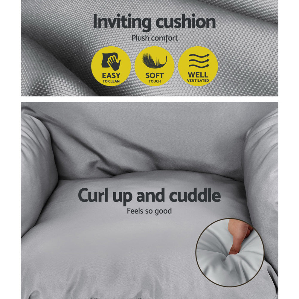 Solara Outdoor Egg Swing Chair – Grey – Canopy