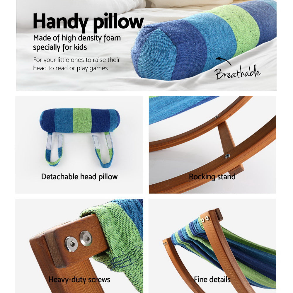 Marston Kids Timber Hammock – Blue – Kids Size