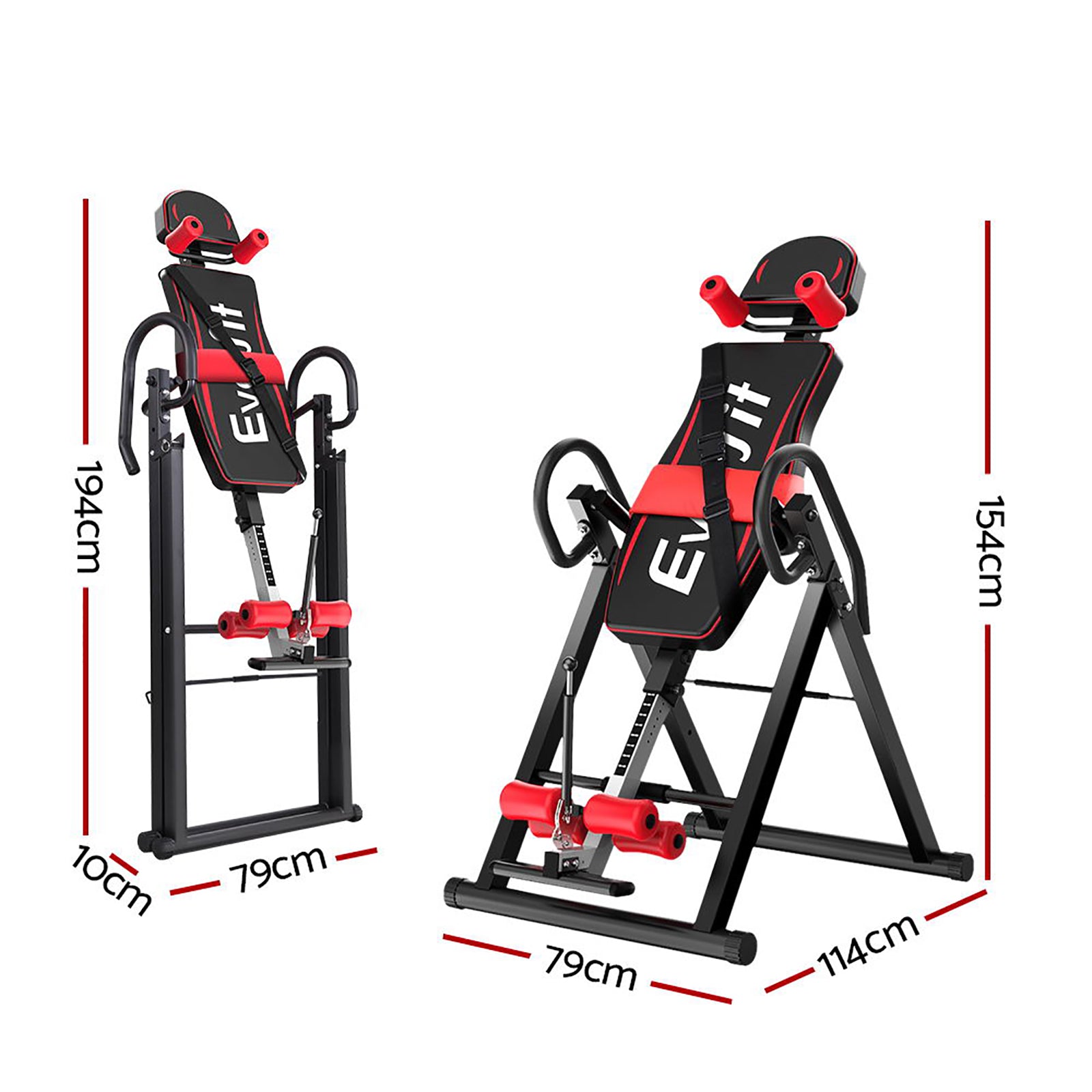 Alderon Gravity Inversion Table – Black – Foldable