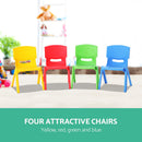 Kids Plastic Activity Study Chair Set - Set of 4