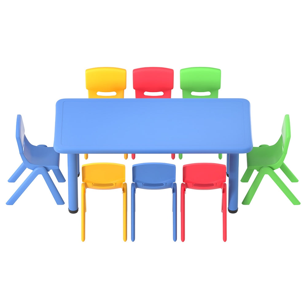Meridian Kids Table and Chair Set – Blue – Set of 9