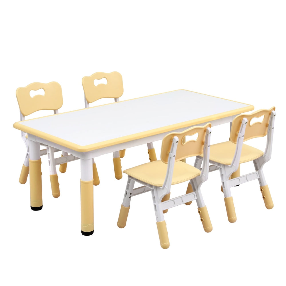 Haven Kids Table & Chairs Set – Yellow – Set of 4 Chairs