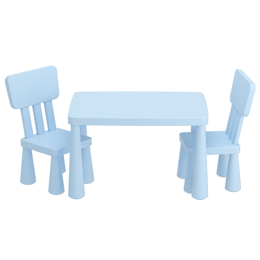 Linden 1 Kids Table and 2 Chairs Set Blue