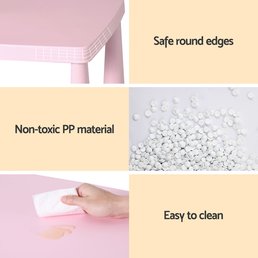 Cove Kids Table & Chairs Set – Pink – Set of 2 Chairs