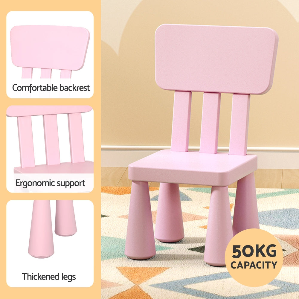 Cove Kids Table & Chairs Set – Pink – Set of 2 Chairs