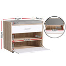 Shoe Storage Bench – 8 Pairs Capacity, White Niva Finish
