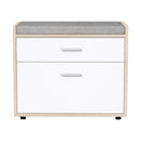 Shoe Storage Bench – 8 Pairs Capacity, White Niva Finish