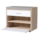 Shoe Storage Bench – 8 Pairs Capacity, White Niva Finish