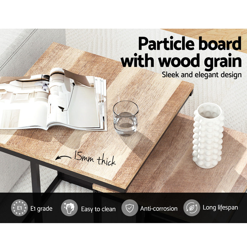 Telford Nesting Coffee Tables – Brown – Set of 2