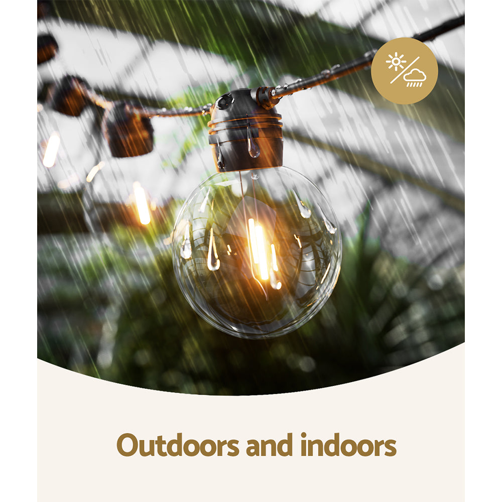 Kairo Solar Festoon String Lights – Warm White – 17 m