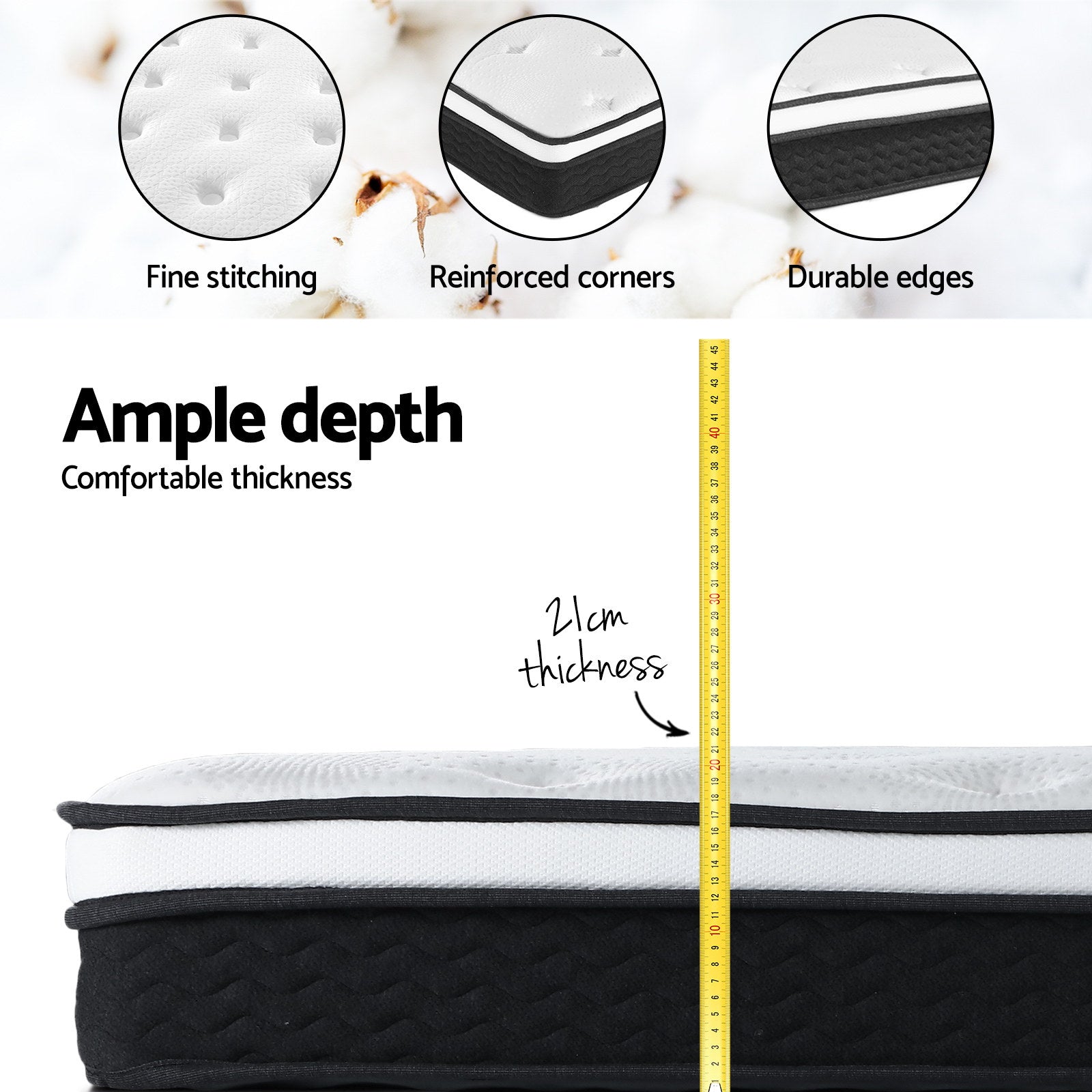 PureRest Euro Top Mattress – Medium – Double