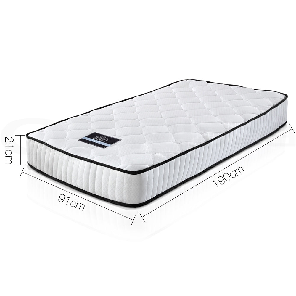 Volos Tight Top Pocket Spring Mattress – White – Single