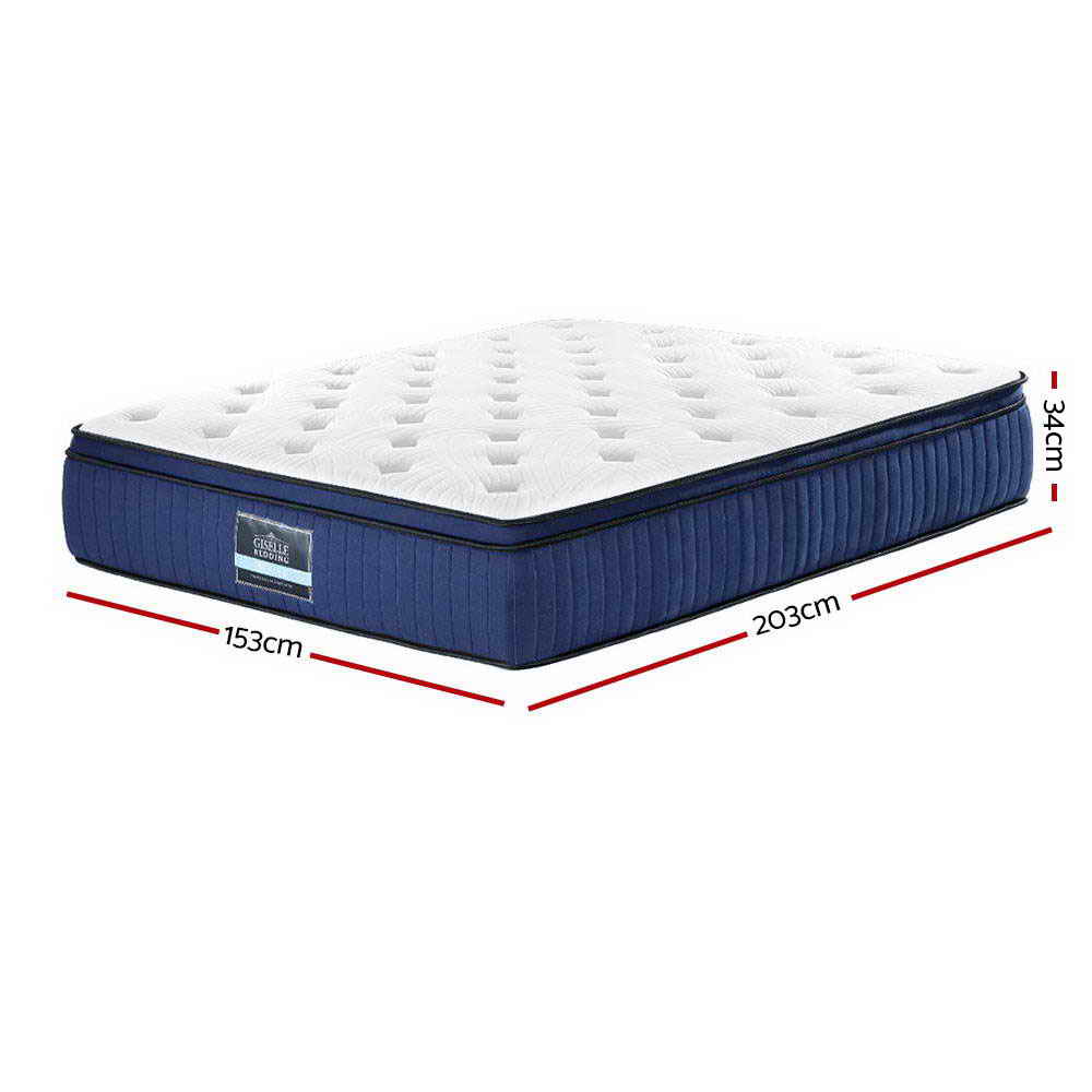 Fiora Cool Gel Memory Foam 7-Zone Mattress – White – Queen