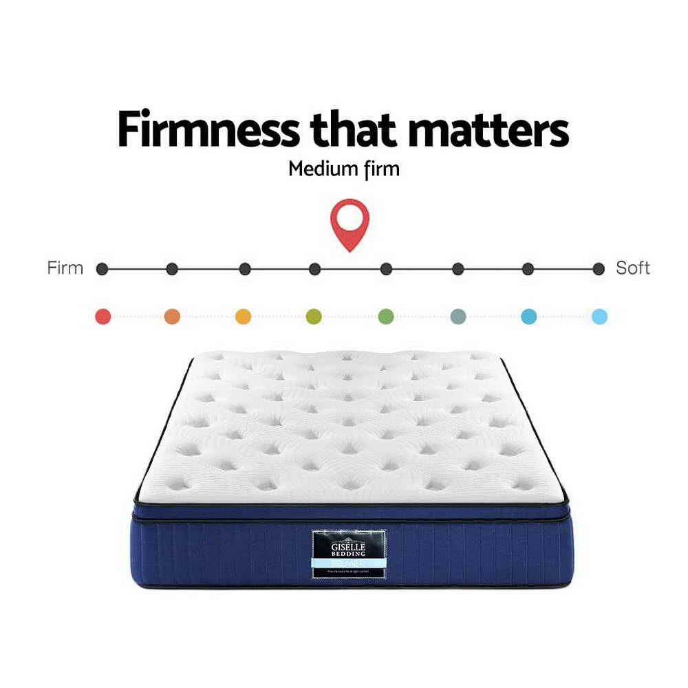 Fiora Cool Gel Memory Foam 7-Zone Mattress – White – Queen