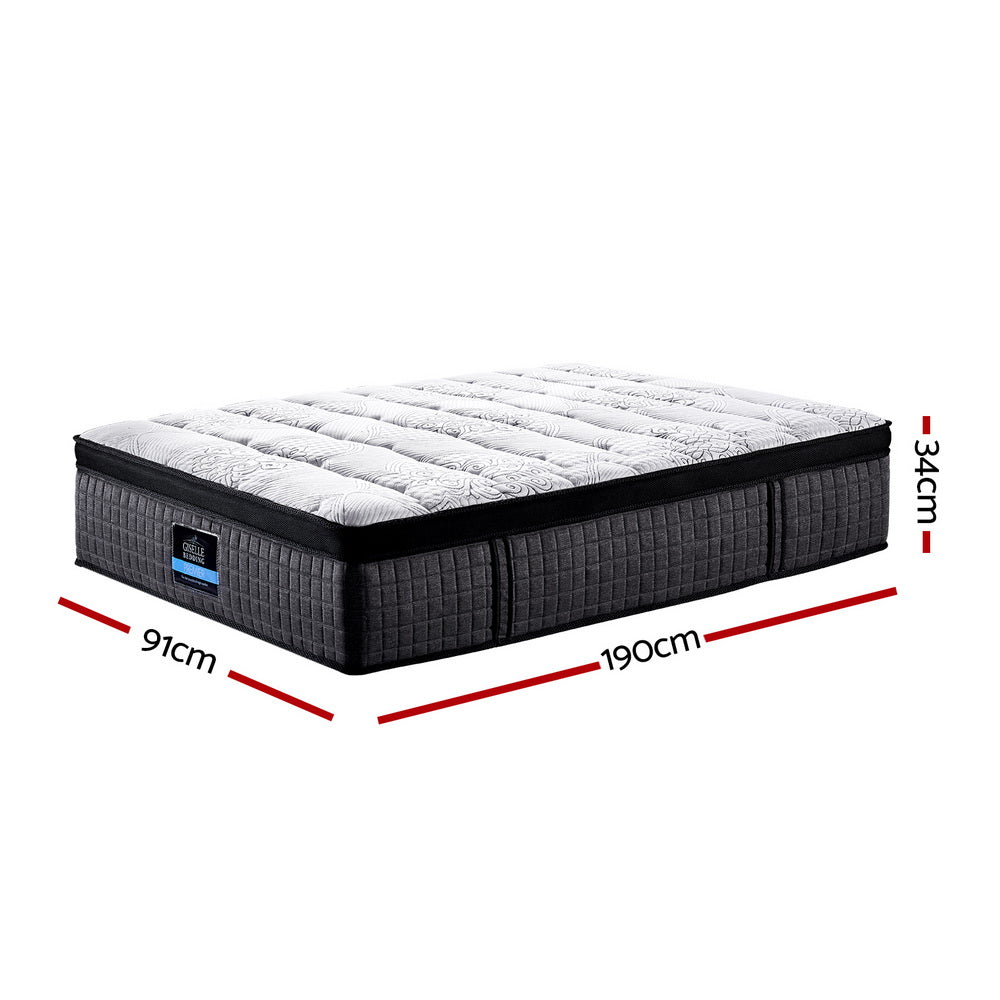 Valentina Euro Top 9 Zone Foam Mattress – White – Single