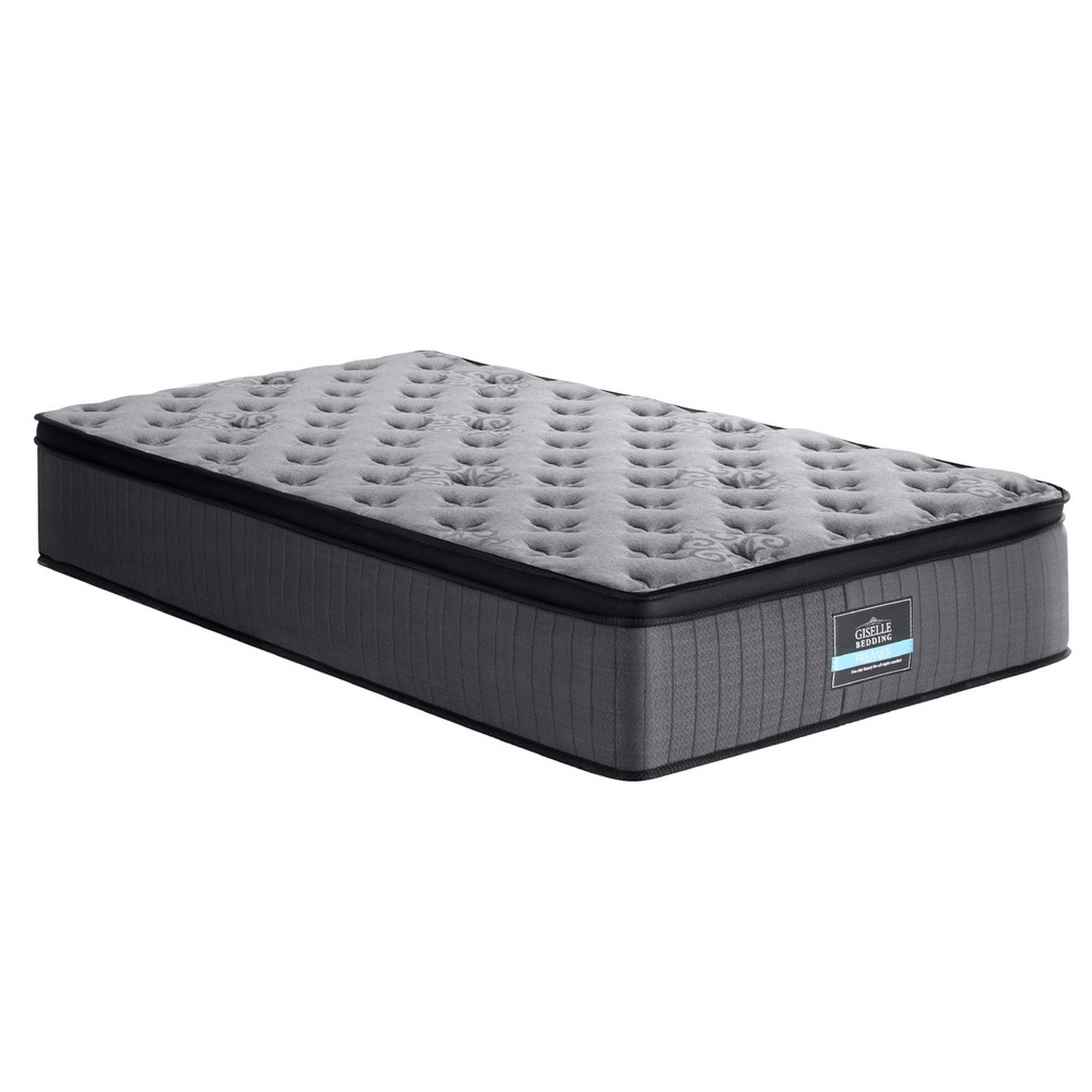 Meridia Cool Gel Memory Foam Euro Top Mattress – Grey – Single
