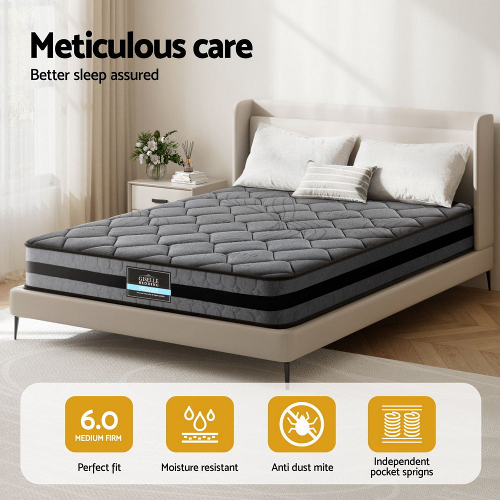 Serano Pocket Spring Mattress – White – King