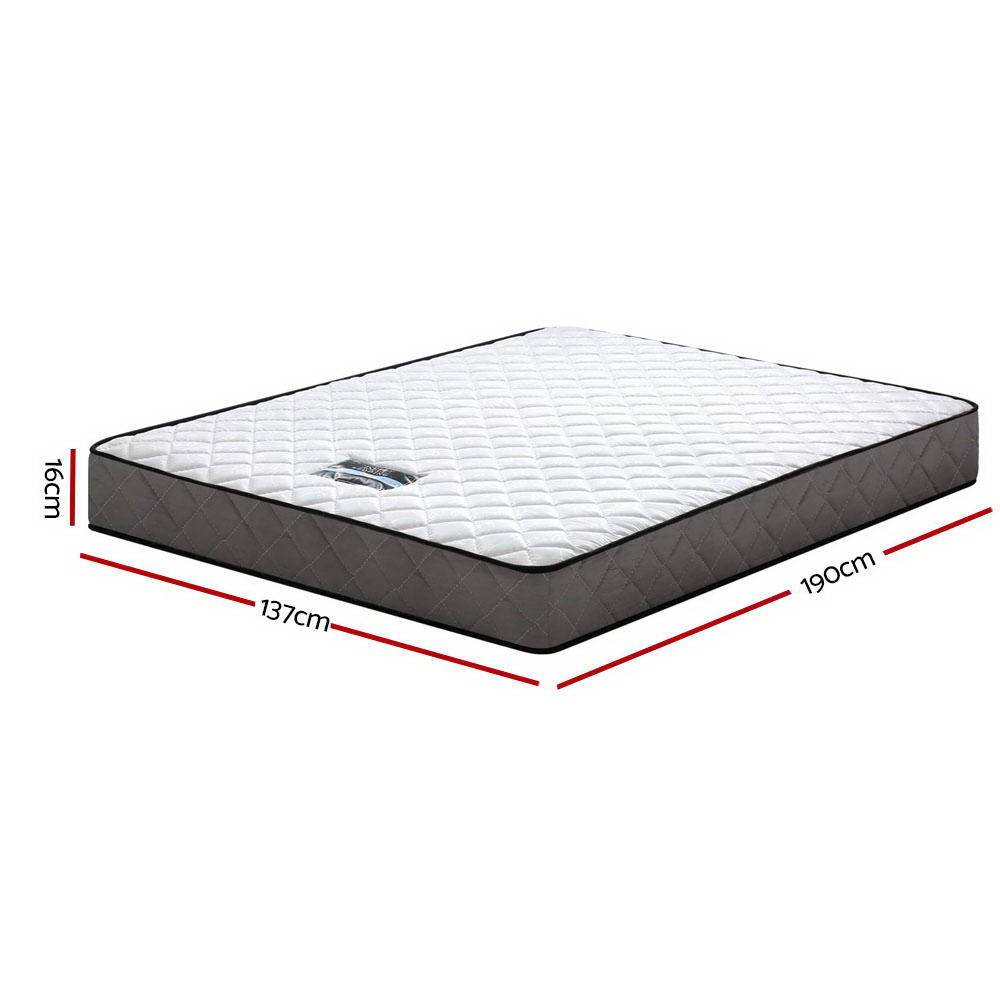 Alderon Tight Top Spring Mattress – White – Double