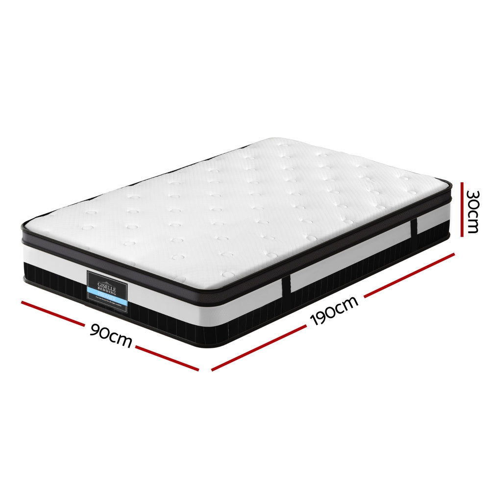 Calmcore Euro Top Mattress – White – Single