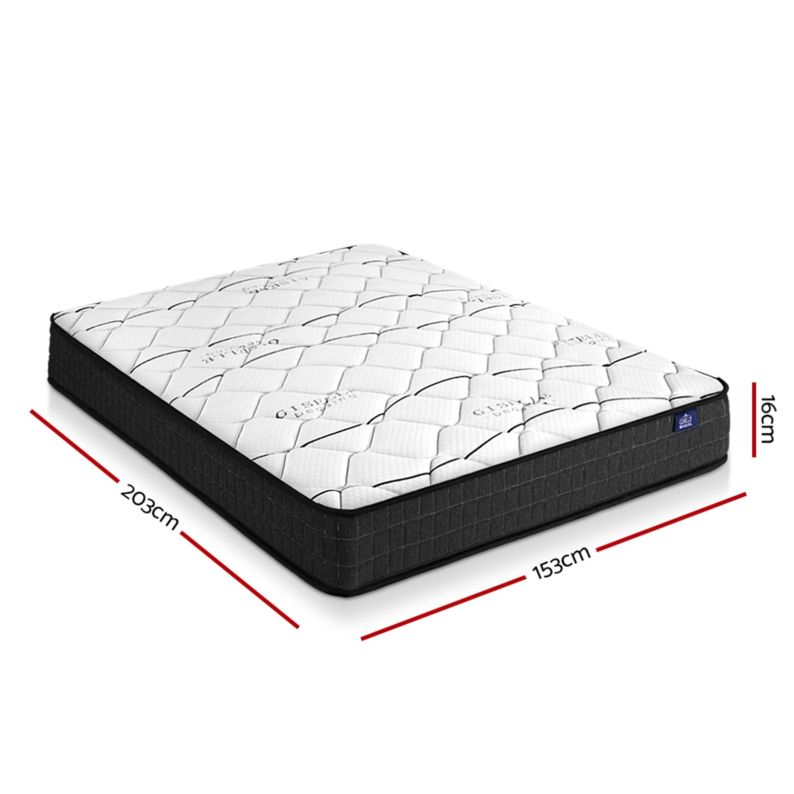 Hudson Bonnell Spring Mattress – White – Queen