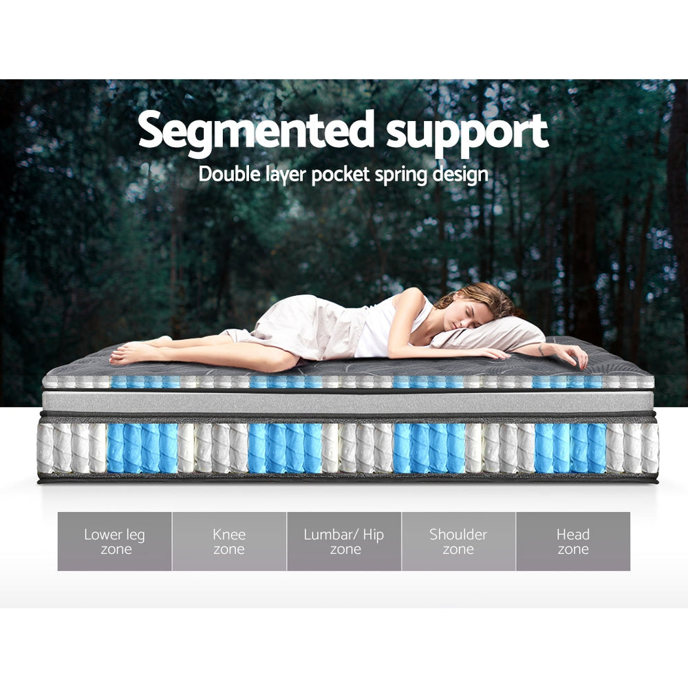 Cascade Pocket Spring Mattress – White – Double