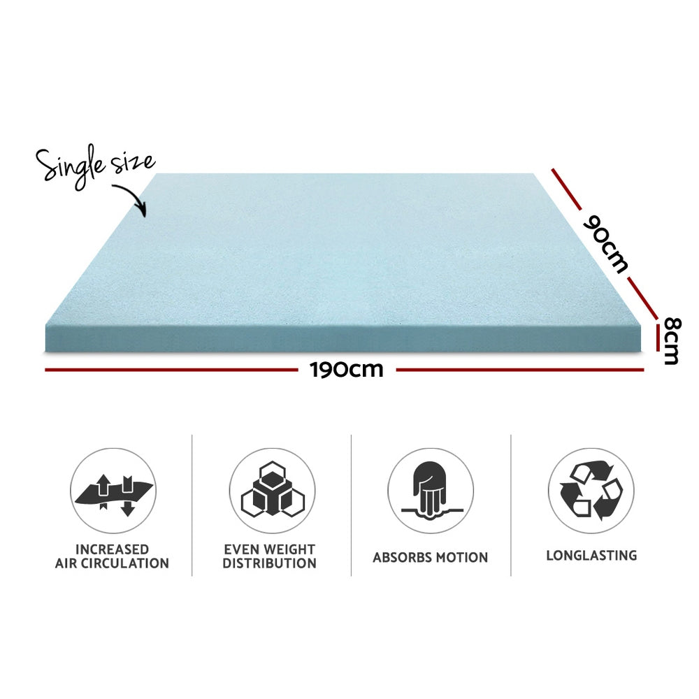 SleepCraft Gel Foam Mattress – White – Single