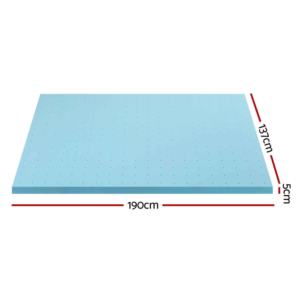 Celara Gel Foam Mattress Topper – White – 5 cm – Double