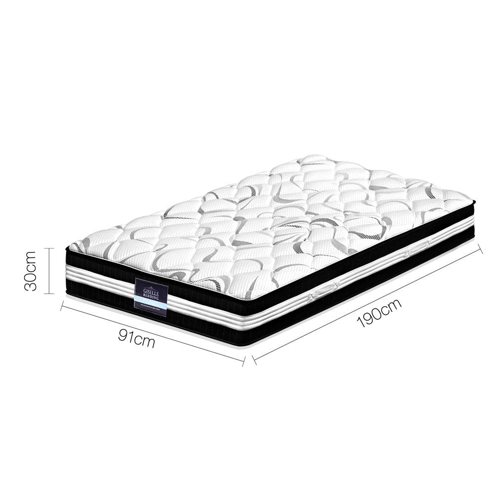 Callan Pocket Spring Mattress – White – Single