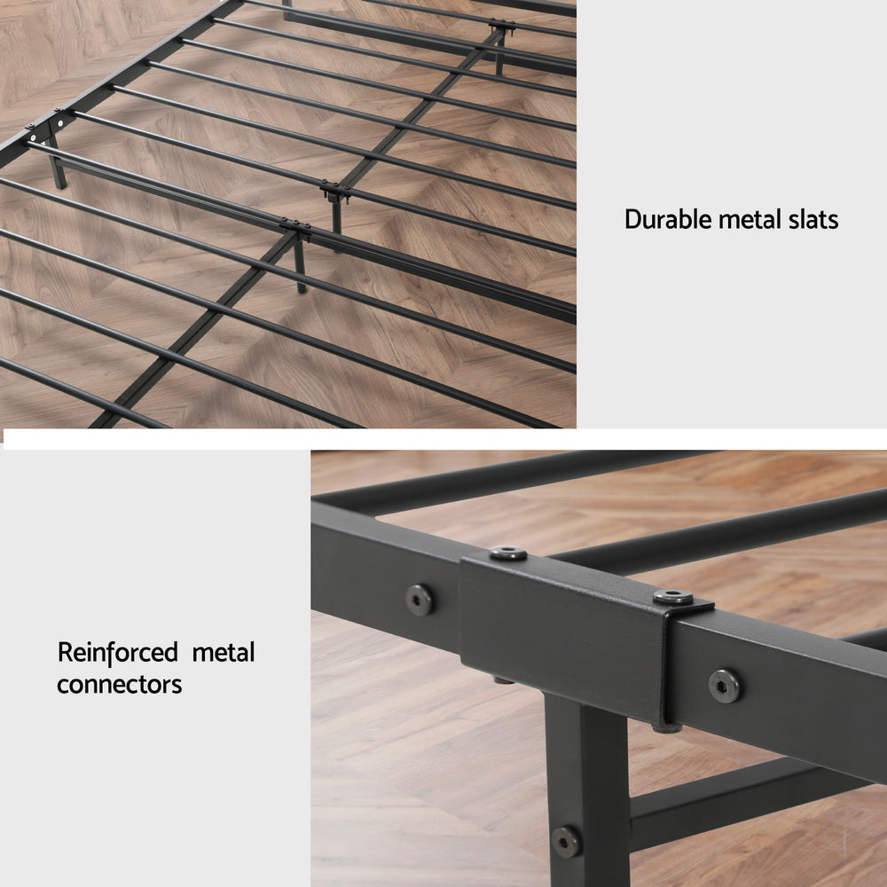 Dane Metal Bed Frame – Black – Queen