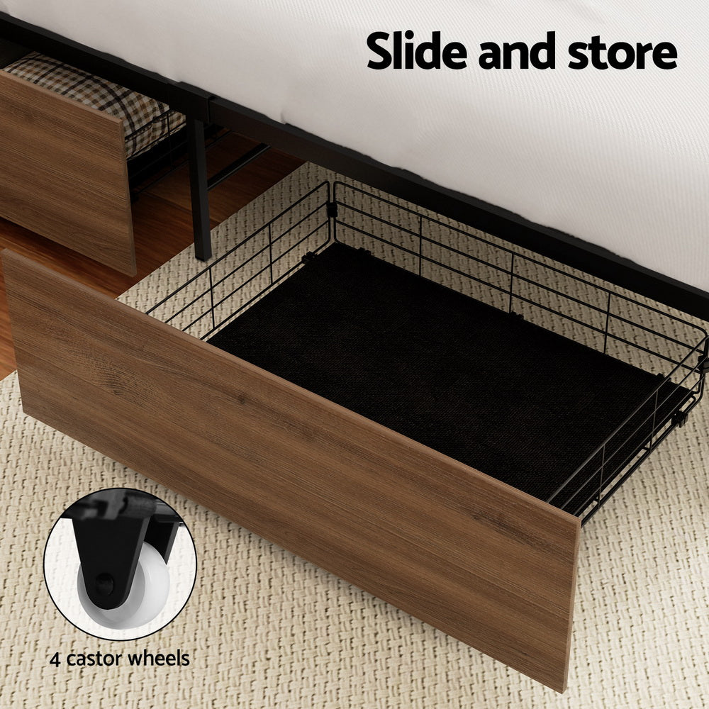Haven Under Bed Storage Drawers – Black – Set of 2