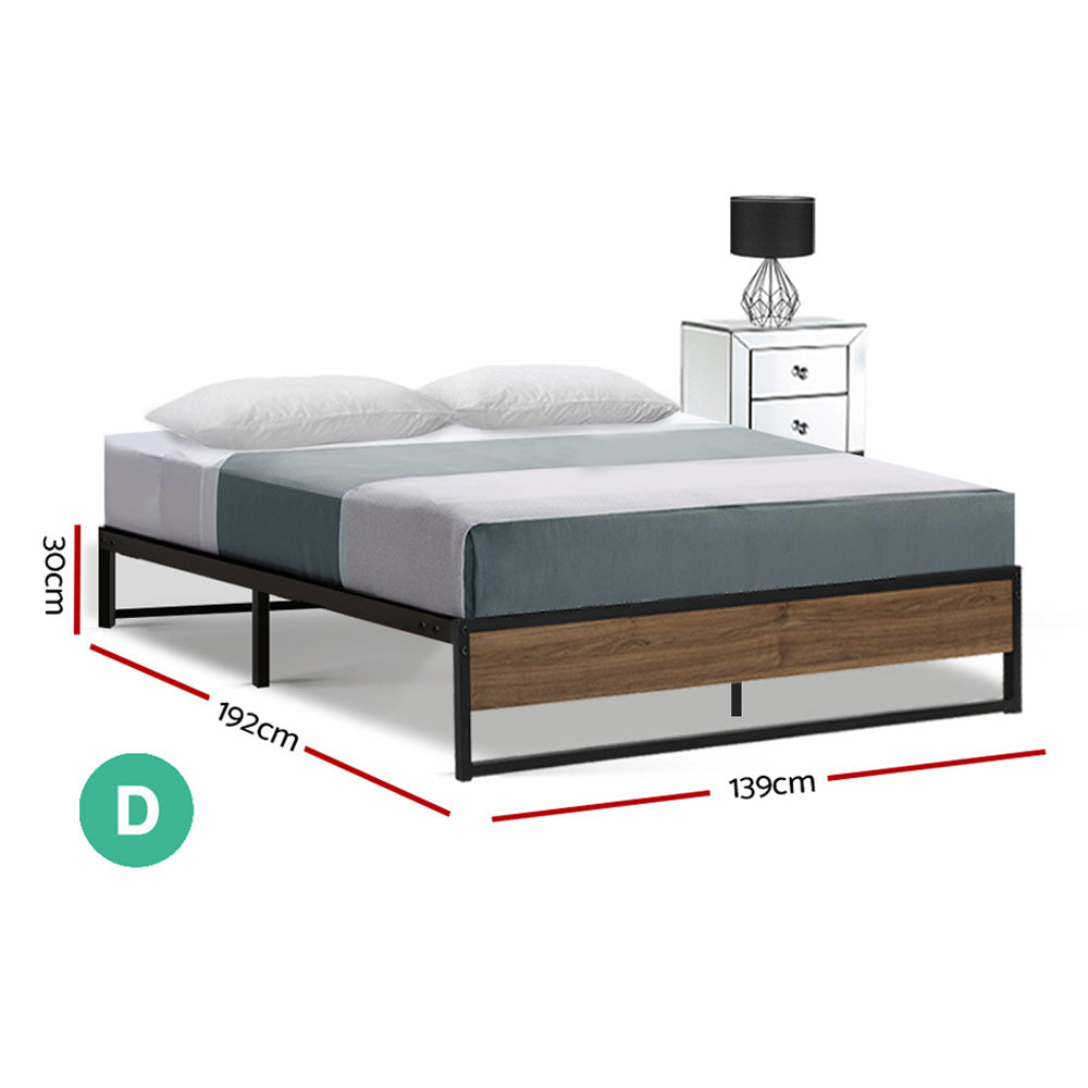 Oslo Metal Bed Frame – Black – Double