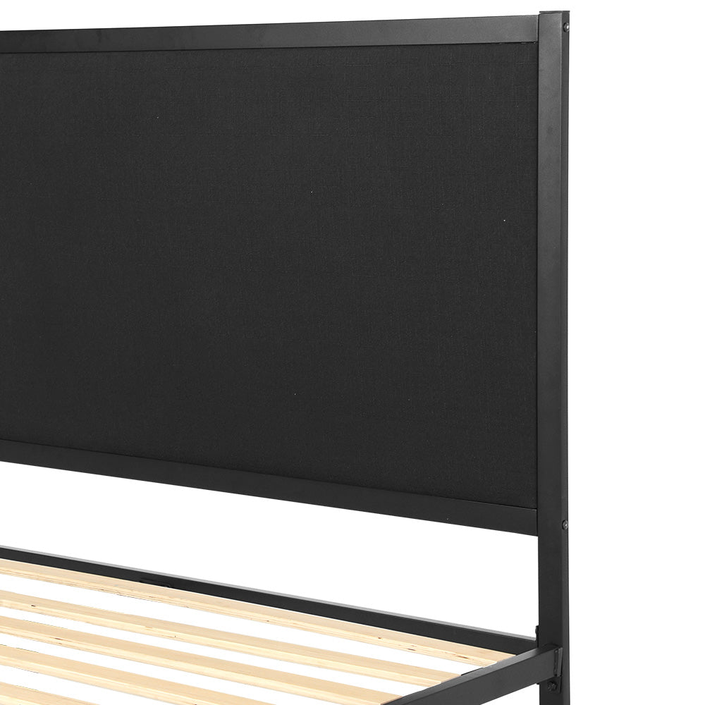 Arcane Panel Bed Head – Black – King Single