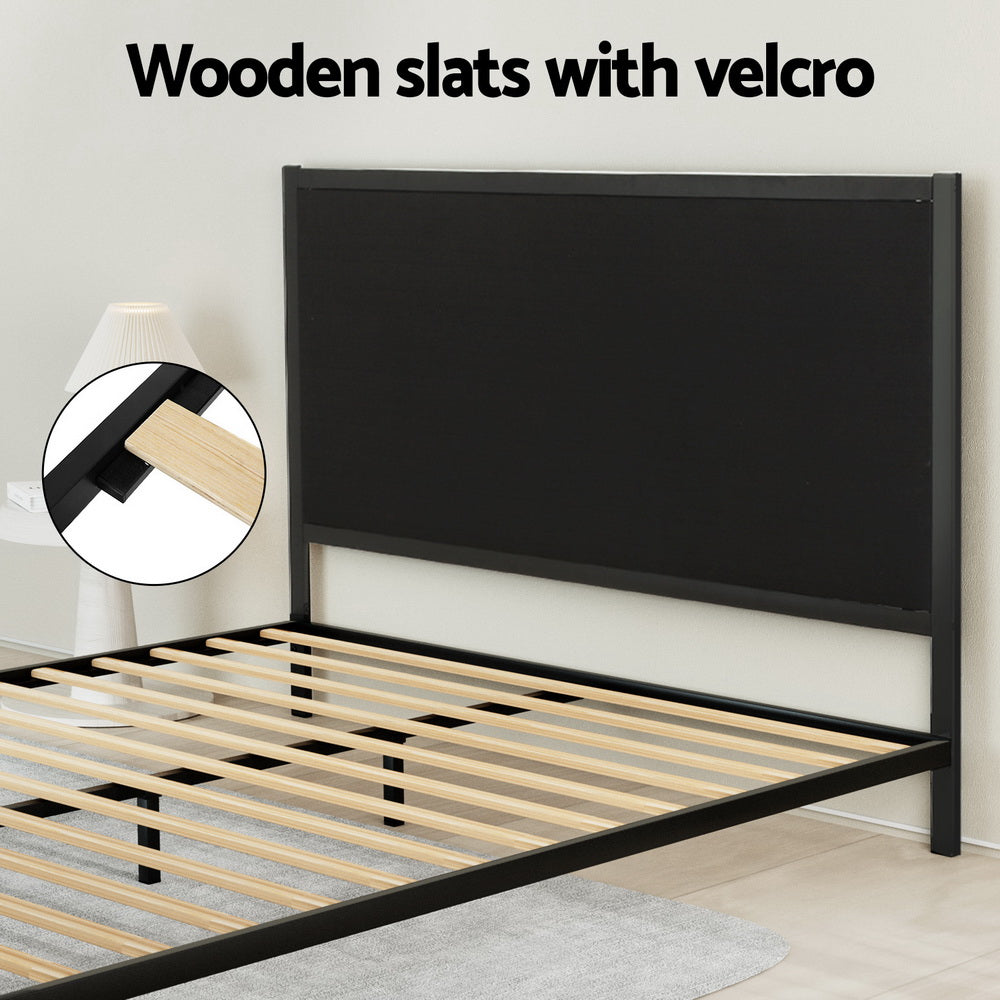 Briar Panel Bed Head – Black – Queen