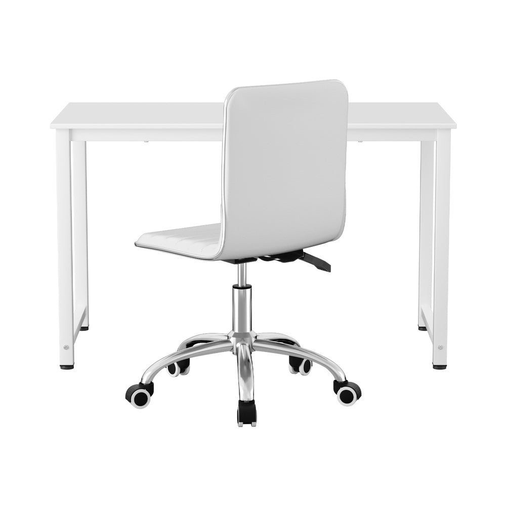 Marston Computer Desk & Executive Chair Set – White – 120 cm